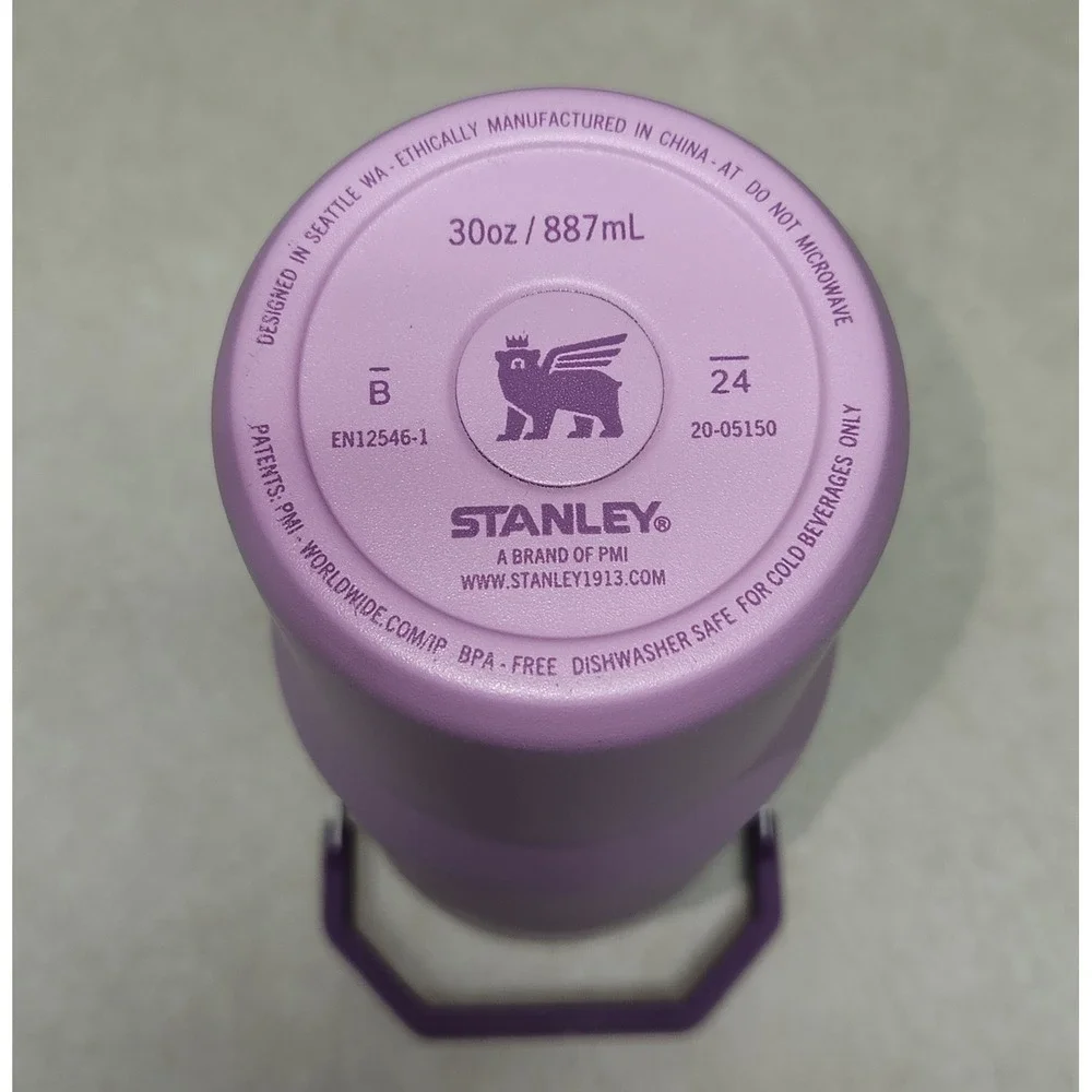 Stanley 30oz IceFlow Flip Straw Tumbler Iris Purple Stainless Steel Water Bottle - Picture 3 of 6